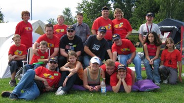 Jugendfeuerwehr Lohfeld beim Zeltlager im Juli 2003