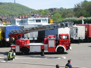 Drehleiter im Einsatz