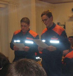 Jahresbericht der Jugendfeuerwehr  Sascha und Julian