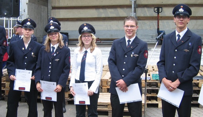 Tina, Sarah, Sarah, Sascha und Julian